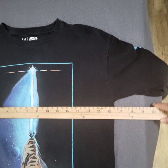 GAP Teen x STAR WARS SZ 10 Moonless Night LS Graphic T Shirt Return of the Jedi - Picture 5 of 9